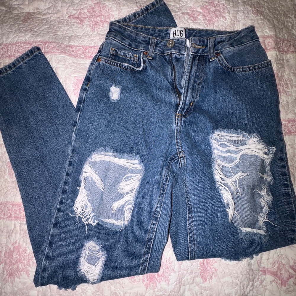 BDG Classic Blue High-Rise Mom Jeans